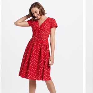 Draper James Floral V-Neck Dress